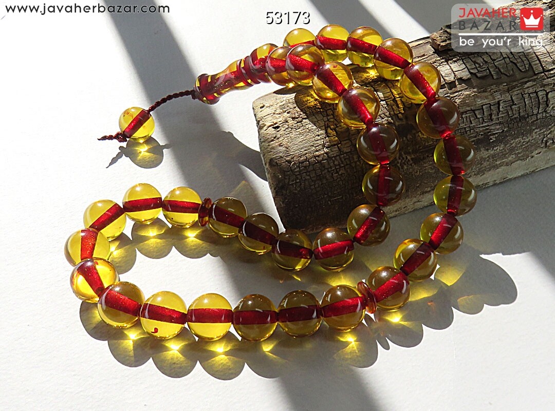 تسبیح سندلوس زرد 33 دانه ارزشمند