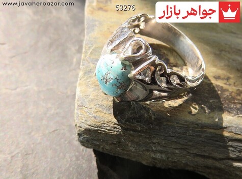 انگشتر نقره فیروزه پسرانه - 53276