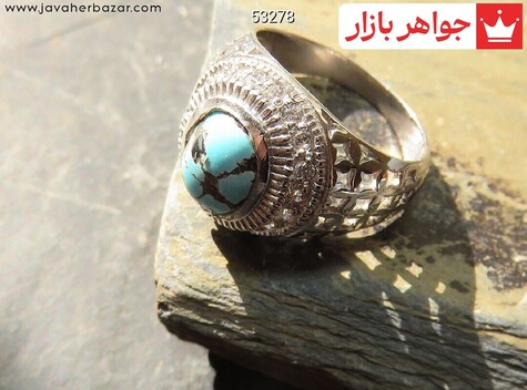 انگشتر نقره فیروزه نیشابوری طرح آدرین ظریف - 53278