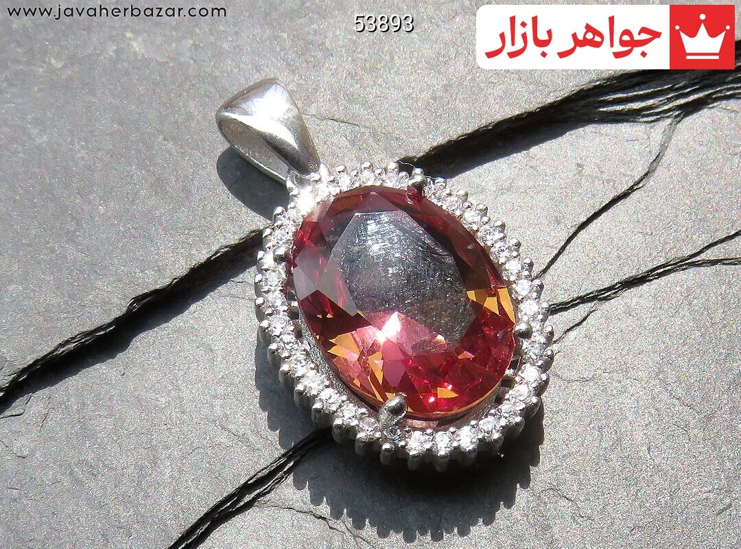 پلاک نقره الکساندریت زولتانایت طرح مهتاب