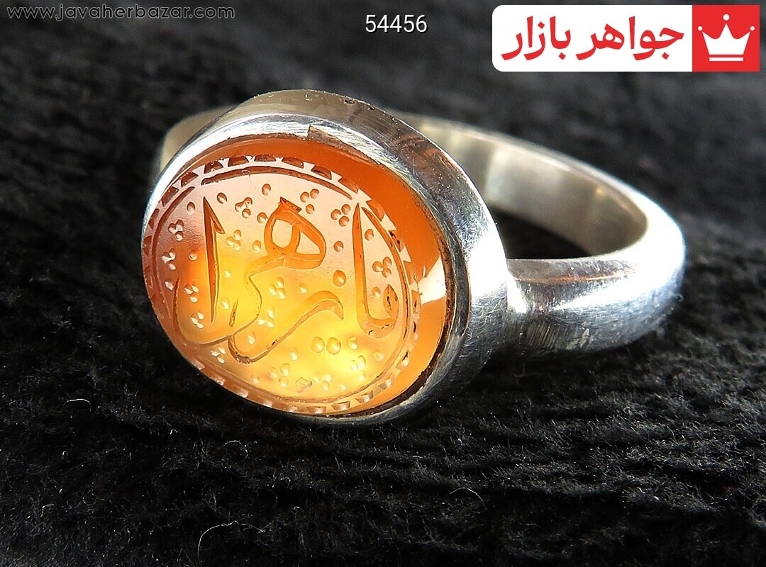 تصویر عکس خرید ، قیمت و خواص انگشتر عقیق یمن زرد مردانه اصل