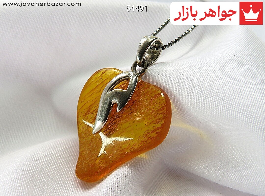 پلاک نقره کهربا بولونی لهستان جذاب