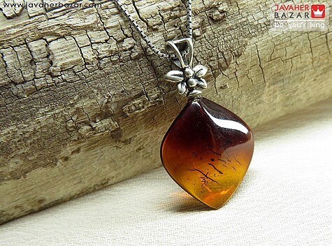 آویز نقره کهربا بولونی لهستان زیبا - 54823
