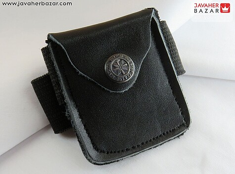 کیف چرم طبیعی بازوبند به همراه حرز امام جواد روی پوست بز - 55050