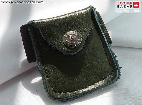 کیف چرم طبیعی بازوبند به همراه حرز امام جواد روی پوست بز - 55121