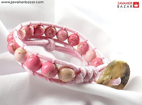 دستبند فیروزه افریقایی خوش رنگ جذاب زنانه - 55420