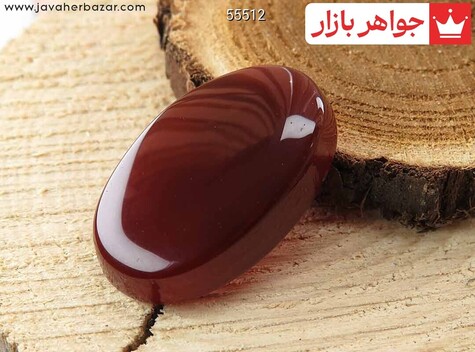 نگین تک عقیق خوش رنگ - 55512