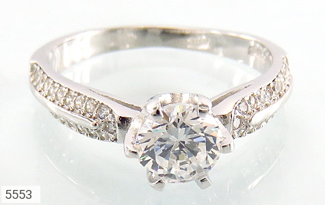 انگشتر نقره الماس نشان زنانه - 5553