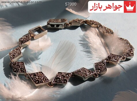 دستبند نقره طرح شهین زنانه - 57000