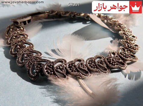 دستبند نقره طرح نگار زنانه - 57001