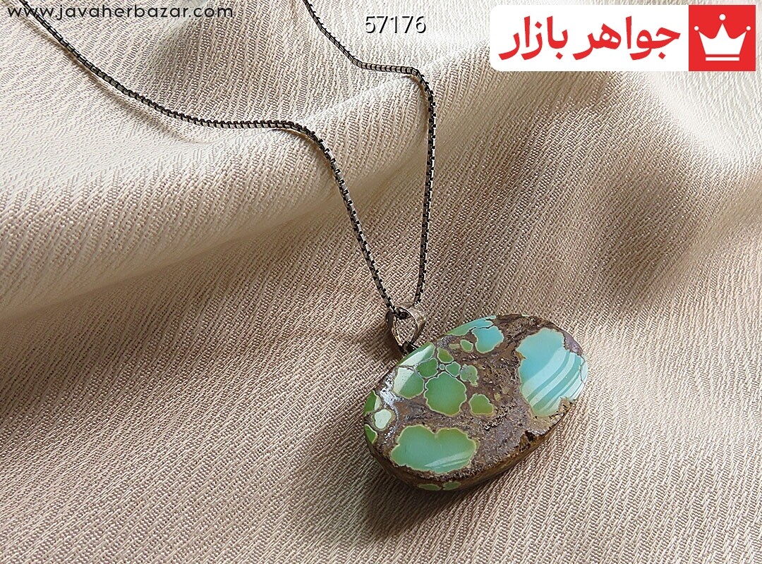 گردنبند تیتانیوم فیروزه نیشابوری