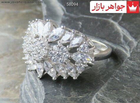 انگشتر نقره طرح خاص زنانه - 58094