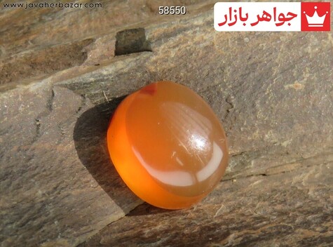 نگین عقیق یمنی نارنجی - 58550