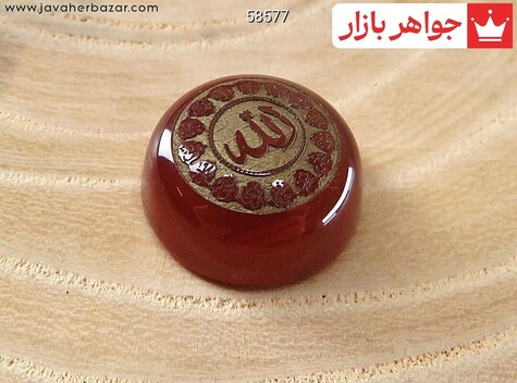 نگین تک عقیق خراسان خطی چهارده معصوم