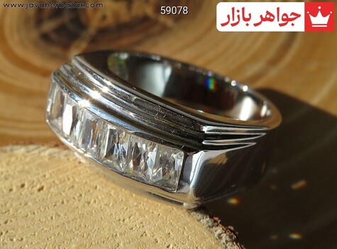 انگشتر تیتانیوم جواهری سایز 52 و 57 و 60 زنانه - 59078