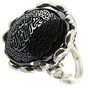 انگشتر نقره حدید صینی طرح دلربا زنانه