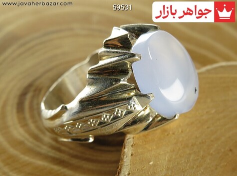 انگشتر نقره عقیق یمنی فاخر مردانه دست ساز - 59531