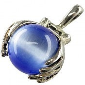 مدال تیتانیوم چشم گربه آبی طرح دست دلبر
