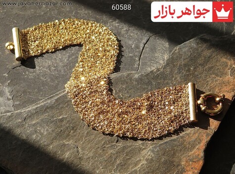 دستبند نقره بافت زنانه - 60588