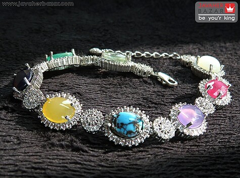 دستبند نقره چندنگین زیبا زنانه - 60613