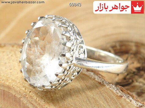 انگشتر نقره در نجف الماس تراش زنانه - 60843