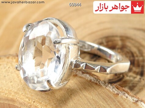 انگشتر نقره در نجف الماس تراش زنانه - 60844