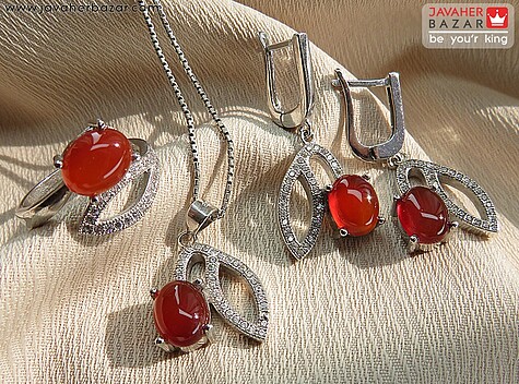 سرویس نقره عقیق طرح مانیا - 61526