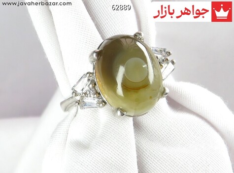 انگشتر نقره عقیق هندی عقیق باباقوری جذاب زنانه