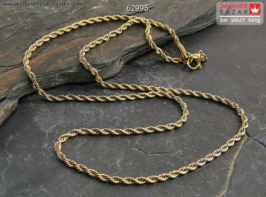 زنجیر استیل 45 سانتی طنابی شیک زنانه