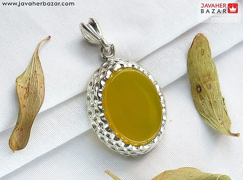مدال نقره عقیق طرح شهرزاد شرف الشمس - 63587