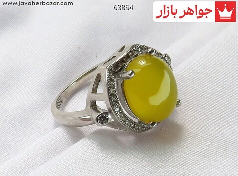 انگشتر نقره عقیق طرح شیدا شرف الشمس زنانه - 63854
