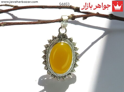 گردنبند نقره عقیق طرح زلیخا شرف الشمس دست ساز - 64463