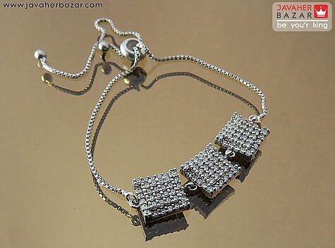 دستبند نقره زیبا شیک زنانه - 65013