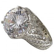 انگشتر نقره الماس نشان زنانه