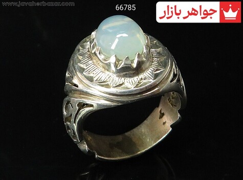 انگشتر نقره اپال مردانه دست ساز - 66785