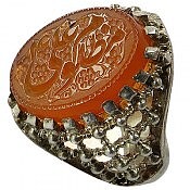 انگشتر نقره عقیق یمن مظلوم علی مردانه