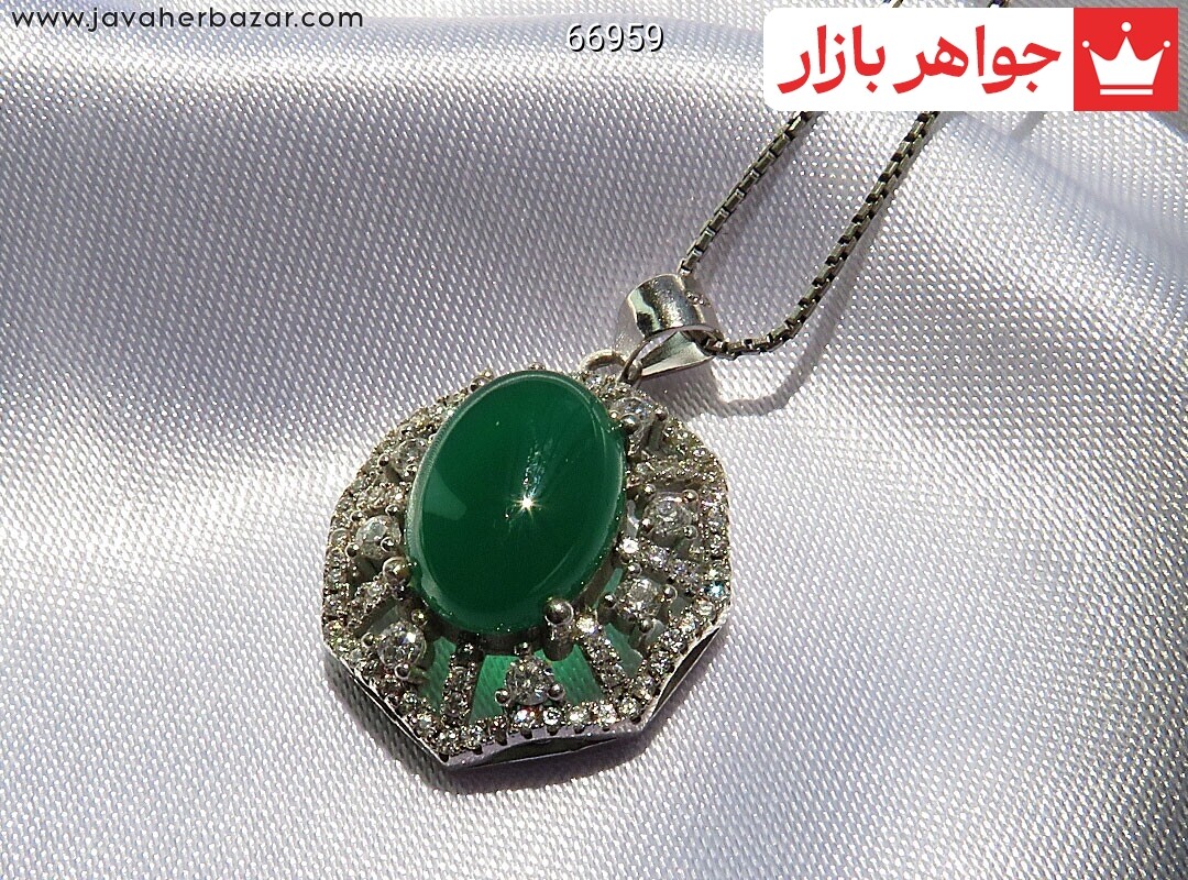 پلاک نقره عقیق