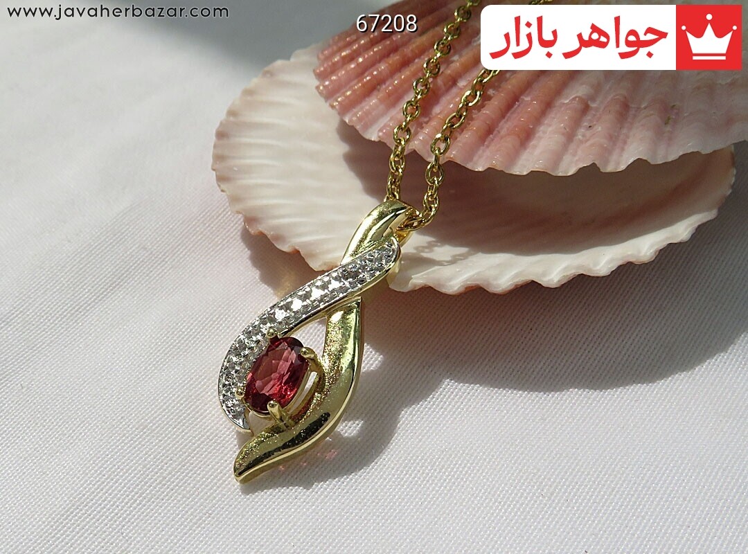 تصویر عکس خرید ، قیمت و خواص مدال گارنت سرخ قرمز زنانه اصل