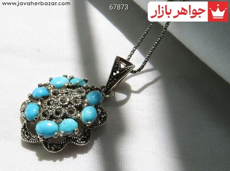 مدال نقره فیروزه نیشابوری اشرافی - 67873