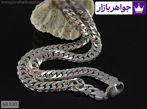 زنجیر نقره 55 سانتی کارتیه دوبل مردانه ایتالیایی - 68330