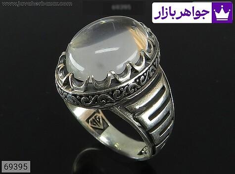 انگشتر نقره در نجف زلال زیبا مردانه - 69395