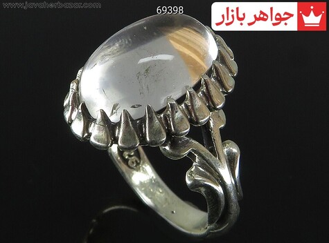 انگشتر نقره در نجف زلال دورچنگ مردانه - 69398