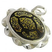 گردنبند نقره حدید صینی صلوات امام حسین