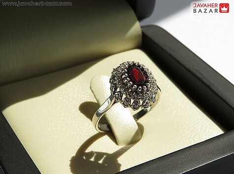 انگشتر نقره گارنت جذاب زنانه - 70263
