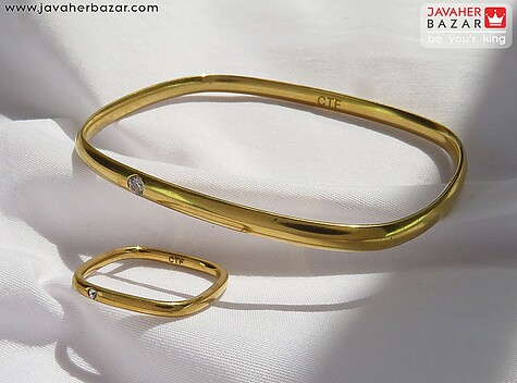 دستبند استیل بولگاری همراه با انگشتر سایز 56 زنانه - 70280