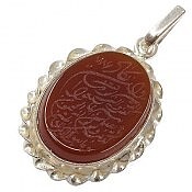 گردنبند نقره عقیق و ان یکاد