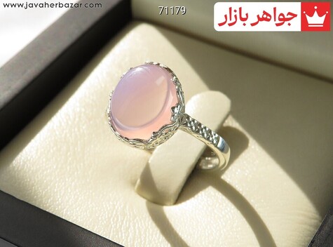 انگشتر نقره عقیق سوسنی طرح شیما زنانه - 71179