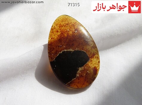 نگین تک کهربا بولونی لهستان اشکی درشت