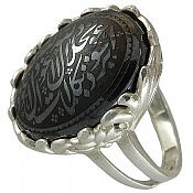 انگشتر نقره حدید صینی هفت جلاله درشت زنانه
