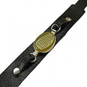 دستبند نقره عقیق و چرم طبیعی هفت شرف مردانه